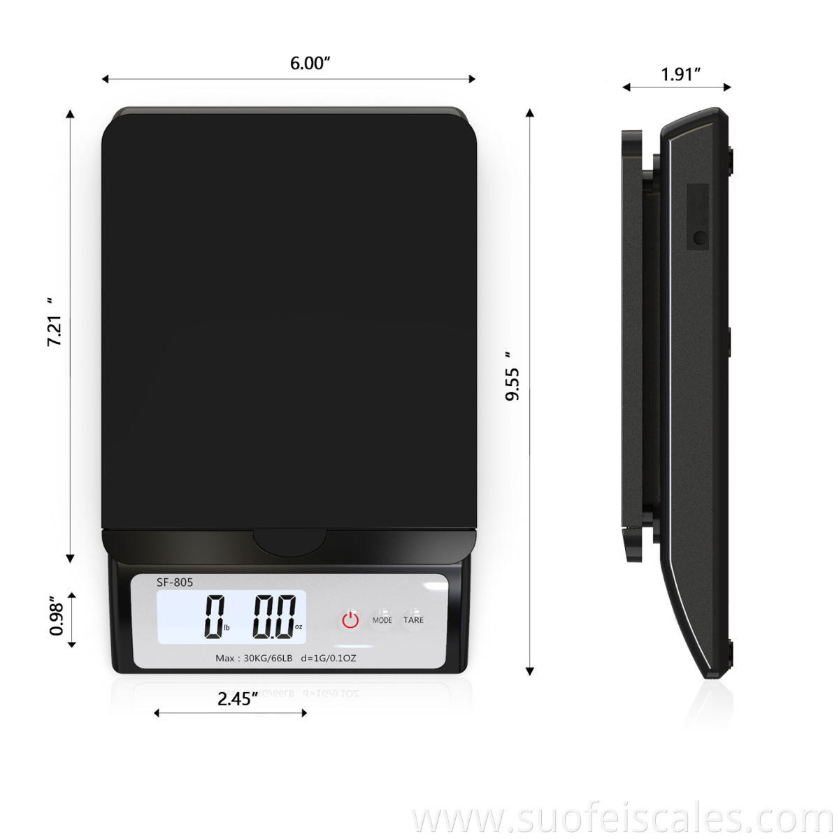 SF-805 66LB (30KG) Digital Scale Postal Scale Shipping Mailing Parcel Box Weighing